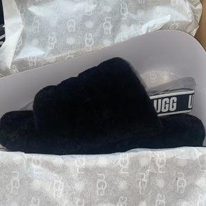 Black UGG slippers